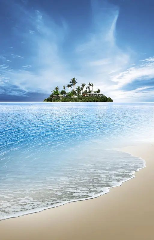 夏日海滩风景摄影平面广告