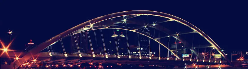 黑色夜景高架桥海报背景