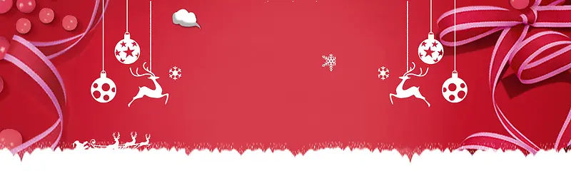 圣诞圣诞节红色电商狂欢banner