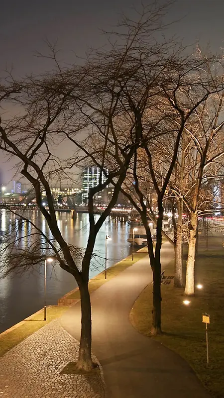 城市夜晚道路摄影H5背景