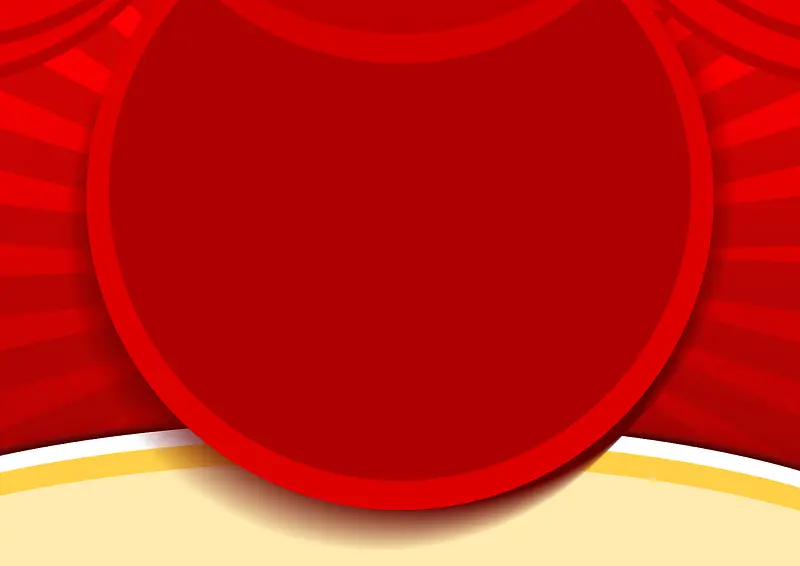 红色圆环立体海报背景