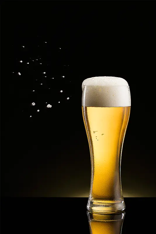 简约黑色扎啤啤酒节宣传海报背景素材