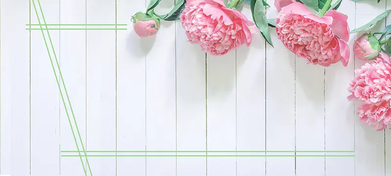 木板鲜花清新服饰电商特卖
