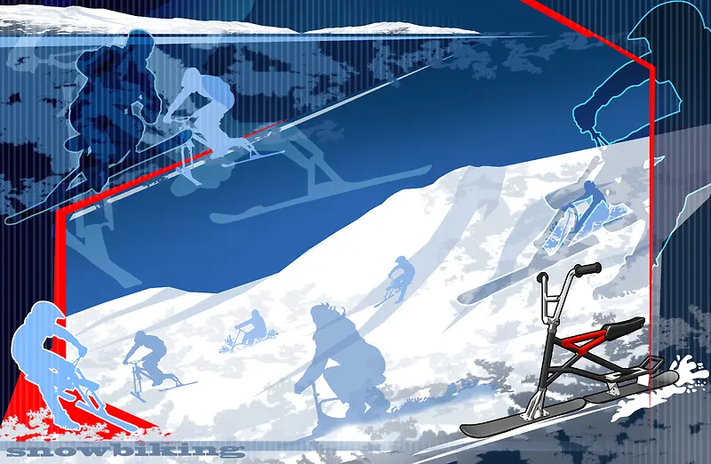 滑雪运动背景图