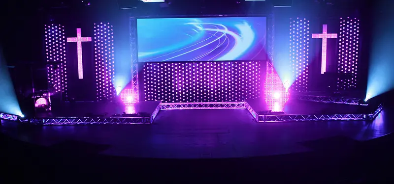 家电数码炫酷激情舞台紫色背景