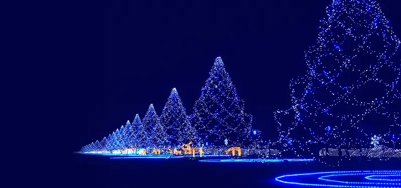 圣诞节圣诞树灯光背景