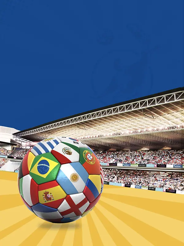 世界足球文化宣传海报背景