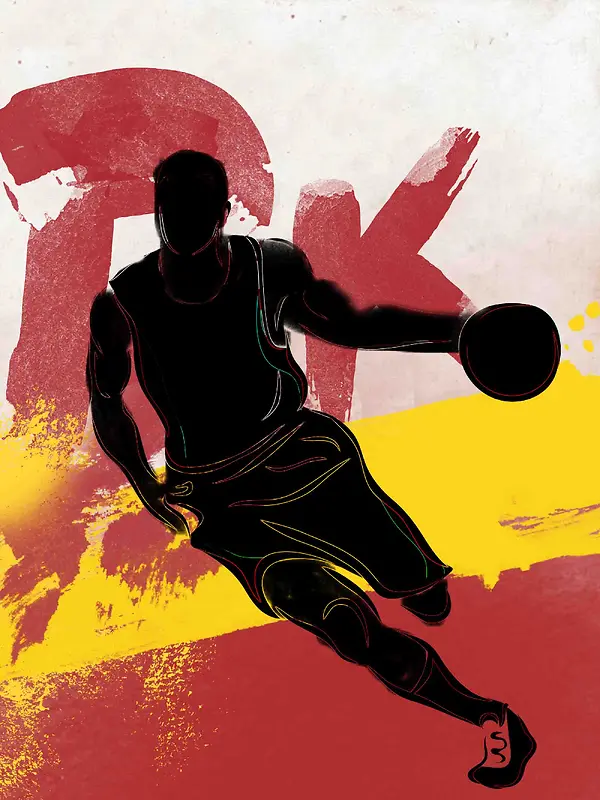篮球比赛海报背景模板
