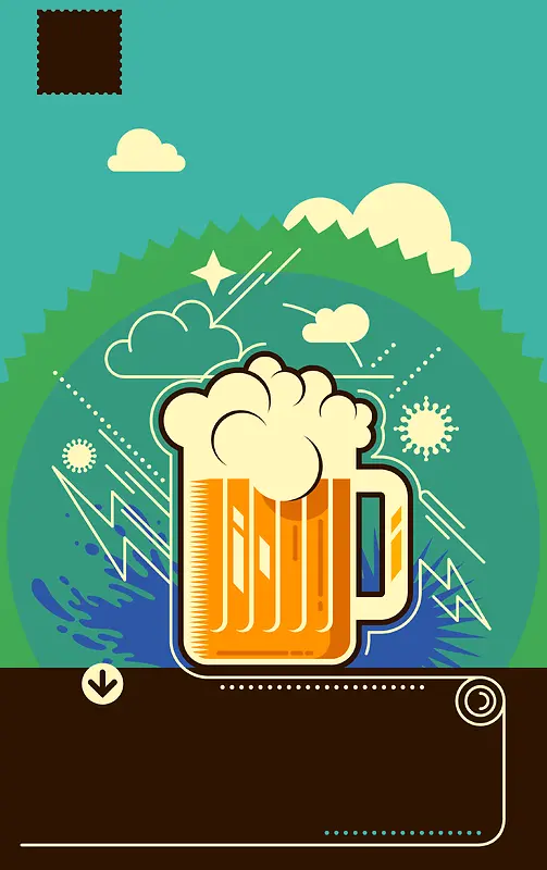 绿色啤酒节海报广告背景