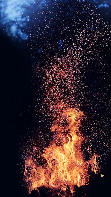 红色火焰H5背景元素