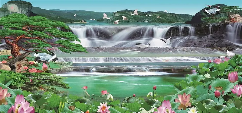 中国山水背景图