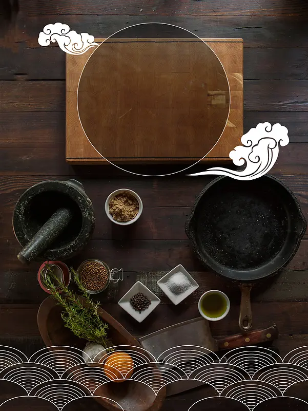 中式餐厅中国菜中国传统美食文化中国风海报