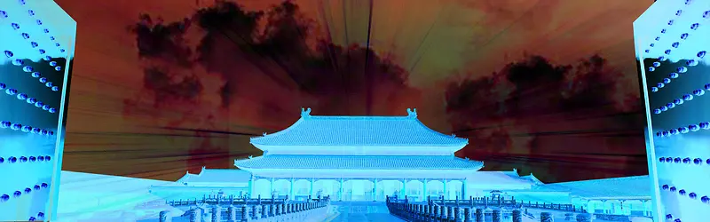 北京故宫背景促销banner
