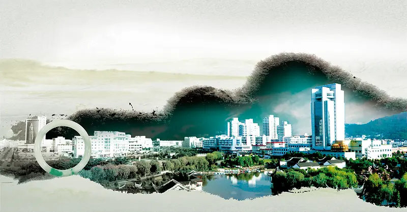 中国风房地产背景图片