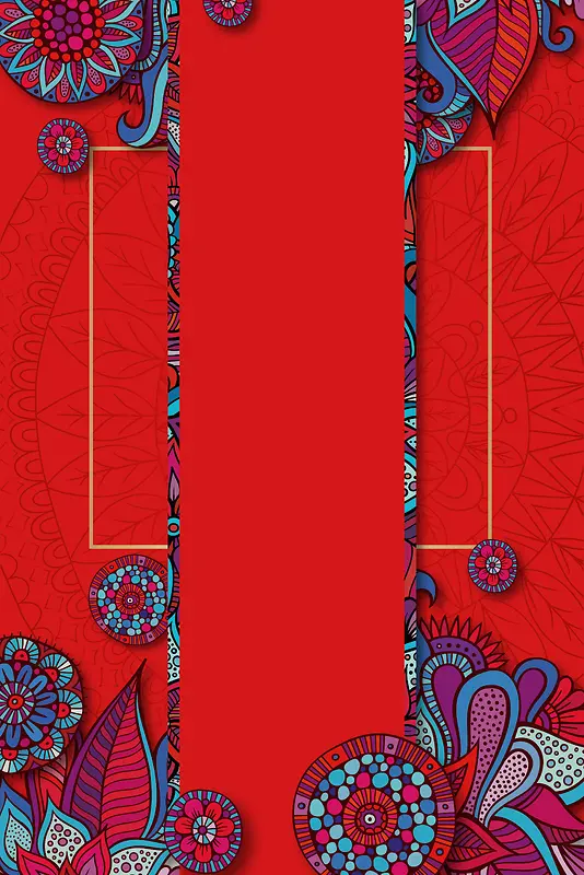 中国民族风矢量精美红色商业庆典背景素材