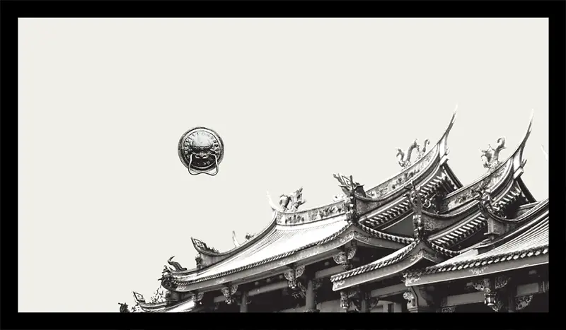中国风传统建筑广告背景