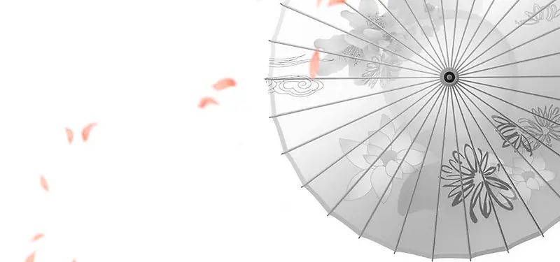 中国风纸伞背景装饰