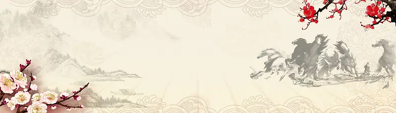 中国风背景促销banner