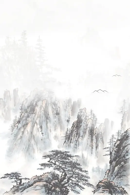 中国风山水意境装饰画