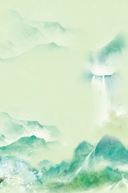 中国风水墨画唯美复古海报背景素材