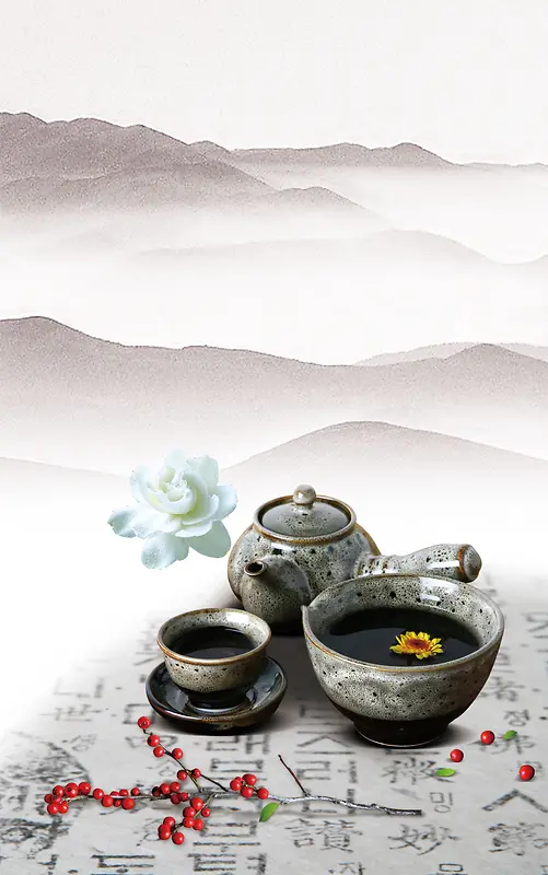 中国风茶背景素材