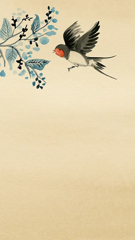 亚洲花鸟羊皮纸