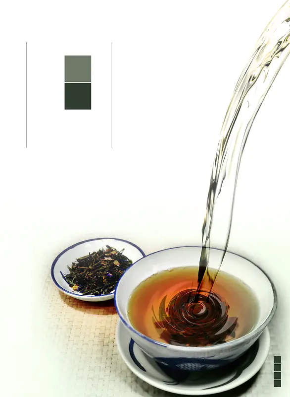 茶文化茶具淡雅背景素材