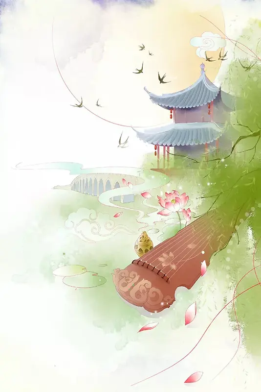 西湖断桥海报设计