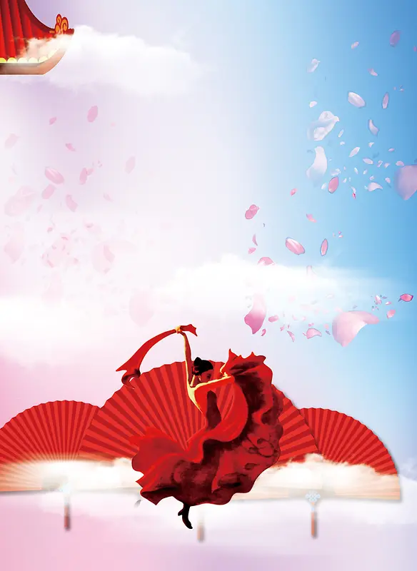 中国风舞蹈海报背景