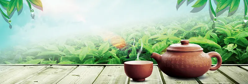 中国风茶叶茶饮养生淘宝banner