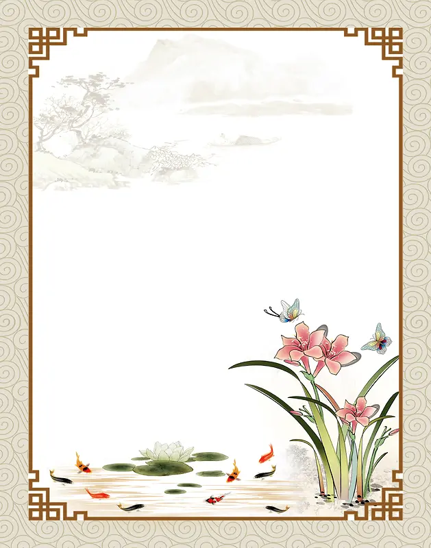 中国风古典展板背景素材