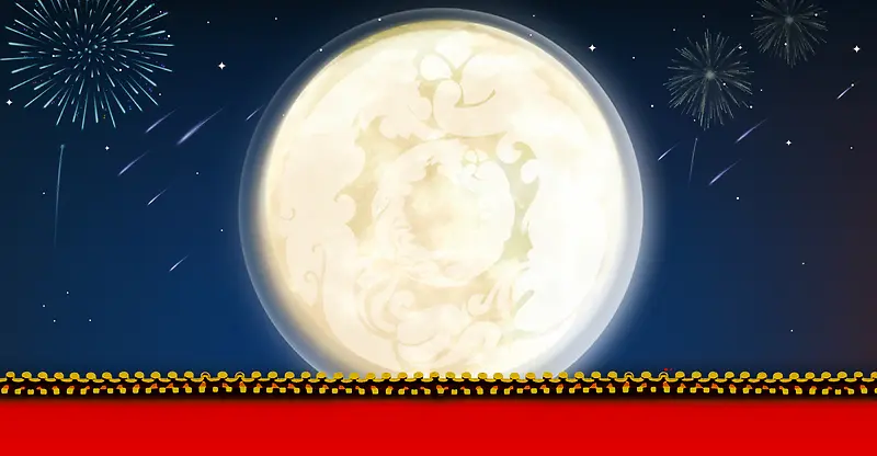中国风满月背景