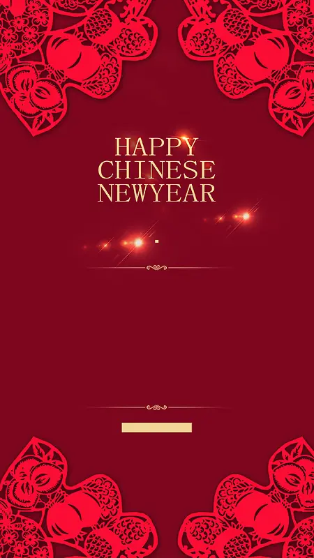 大红中国新年活动商业海报