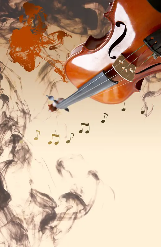 优雅提琴古典音乐海报背景素材