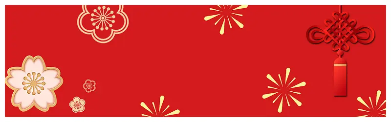 新年春节红色大气立体3d简约中国风背景banner