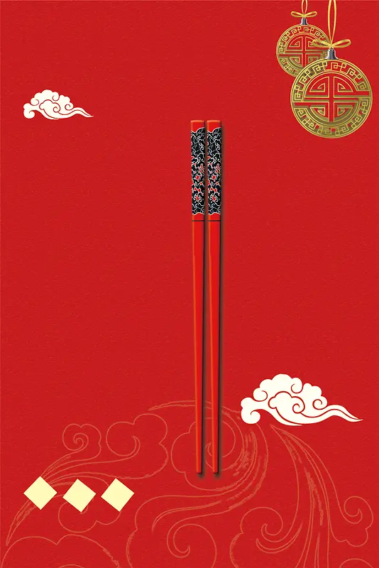 中国风筷子背景素材