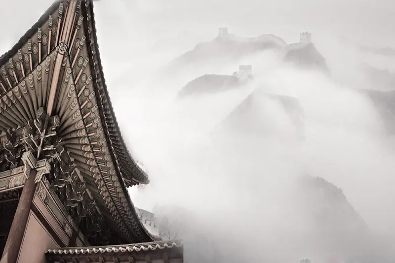中国风故宫古建筑祠堂江山风景