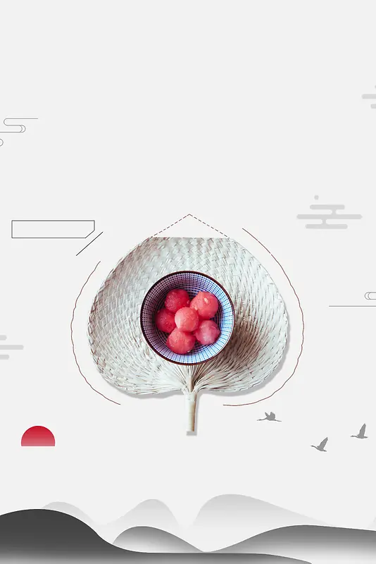 中国风古韵糖果美食宣传平面广告