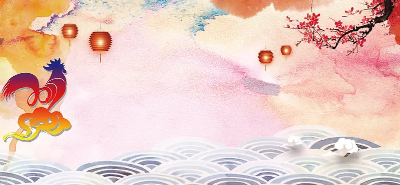 中国风喜庆新年海报背景