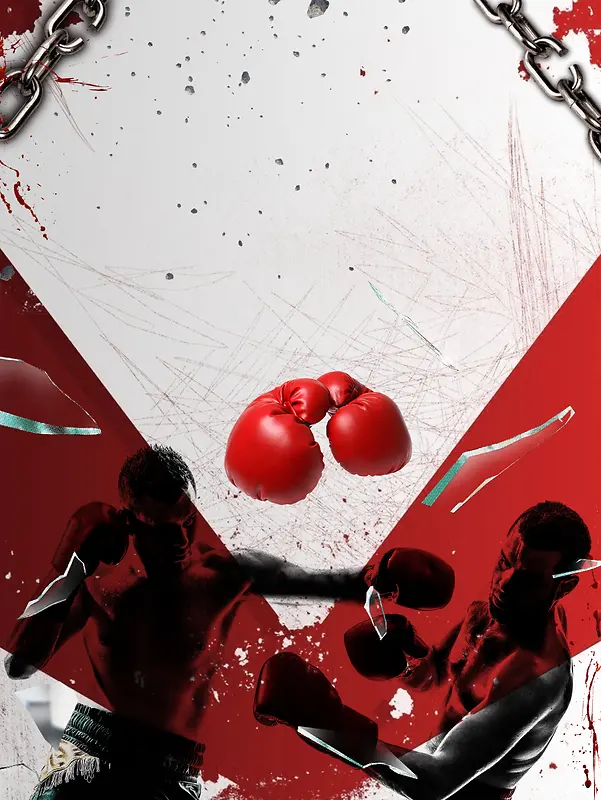 拳击锦标赛竞技类体育宣传海报背景
