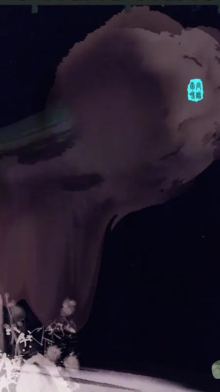 黑白山水古韵风景
