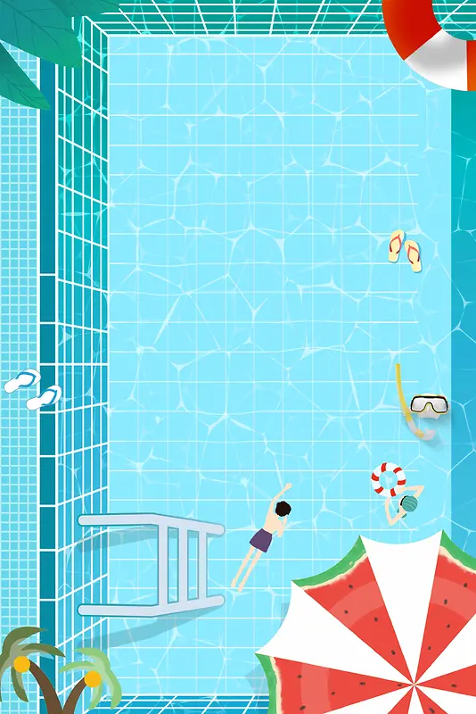 清新游泳健身俱乐部海报设计