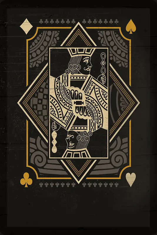 黑色扑克海报背景