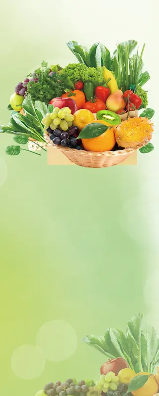 水果蔬菜展架背景素材