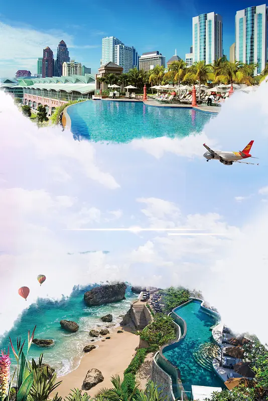 马来西亚旅游文化宣传海报背景素材