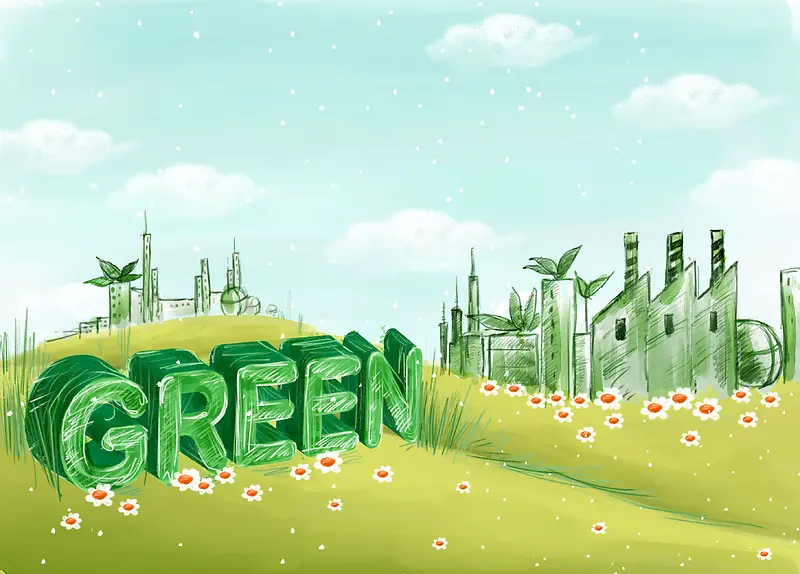 绿色能源背景素材