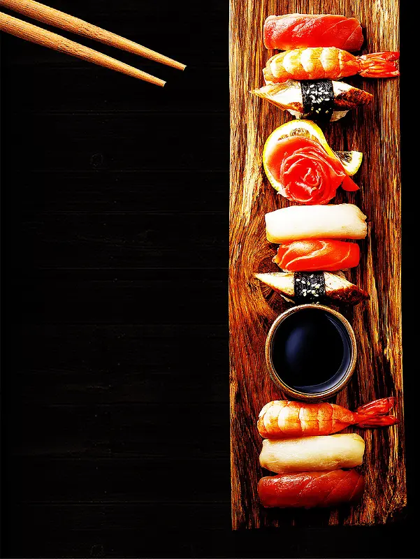 寿司美食海报广告背景