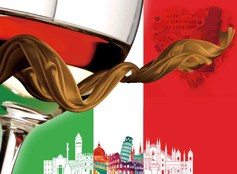 意大利美食节风情餐厅节日促销海报背景模板