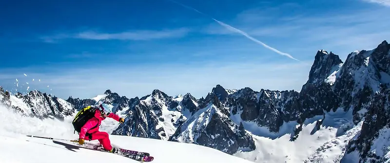滑雪运动背景