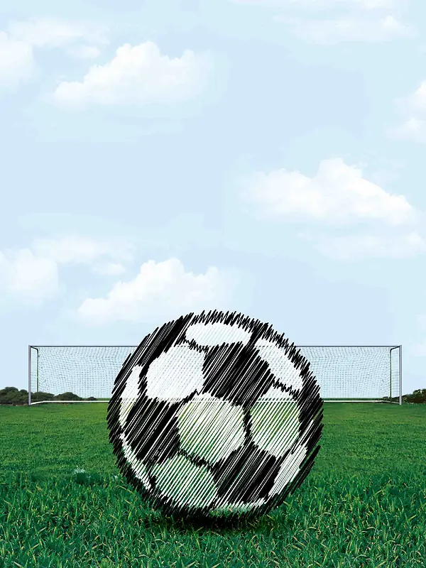 创意足球比赛海报背景模板
